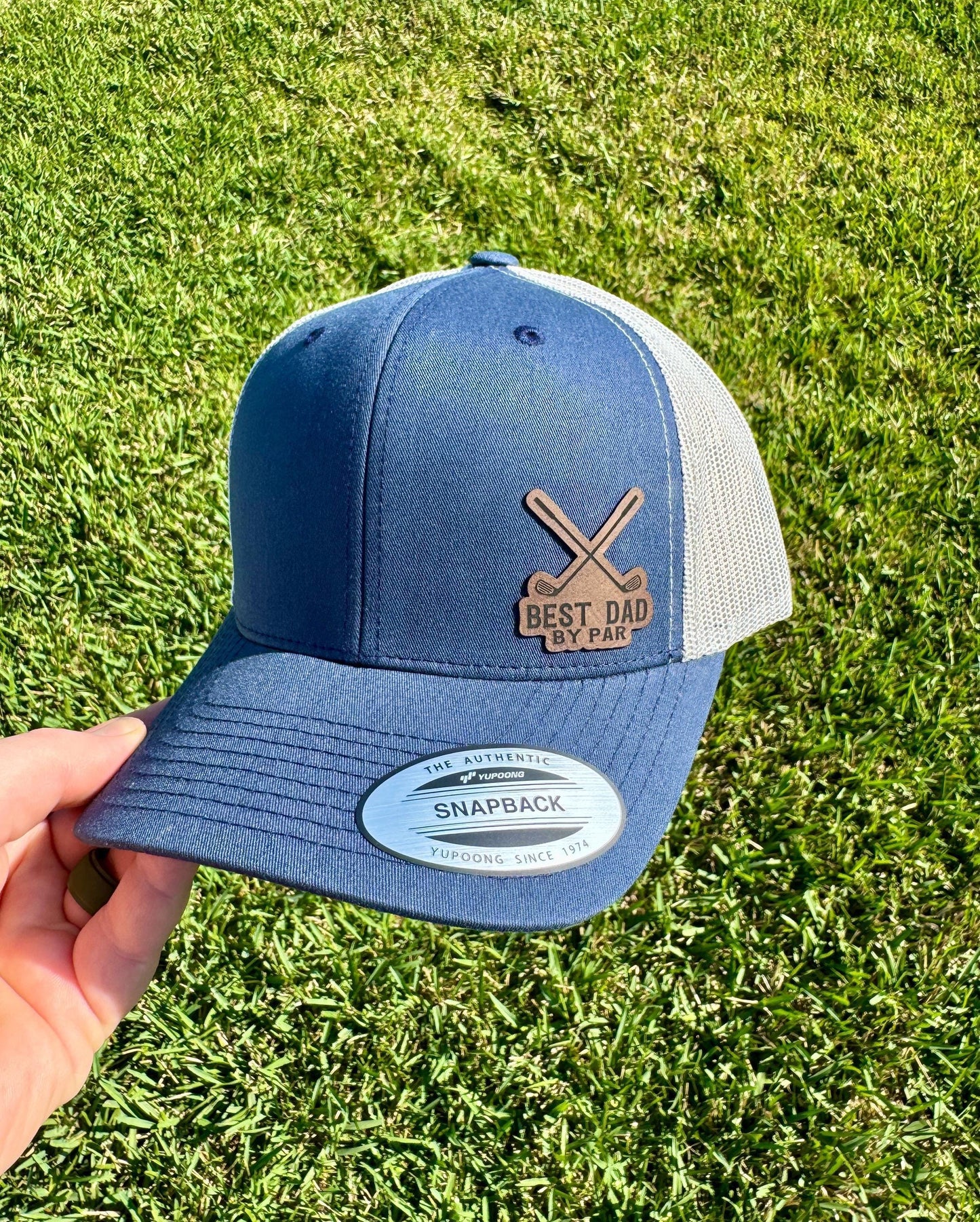 Best Dad By Par Golf Hat – Funny Trucker or Snapback Cap for Golf Dads – Father's Day or Birthday Gift for Golf Lovers