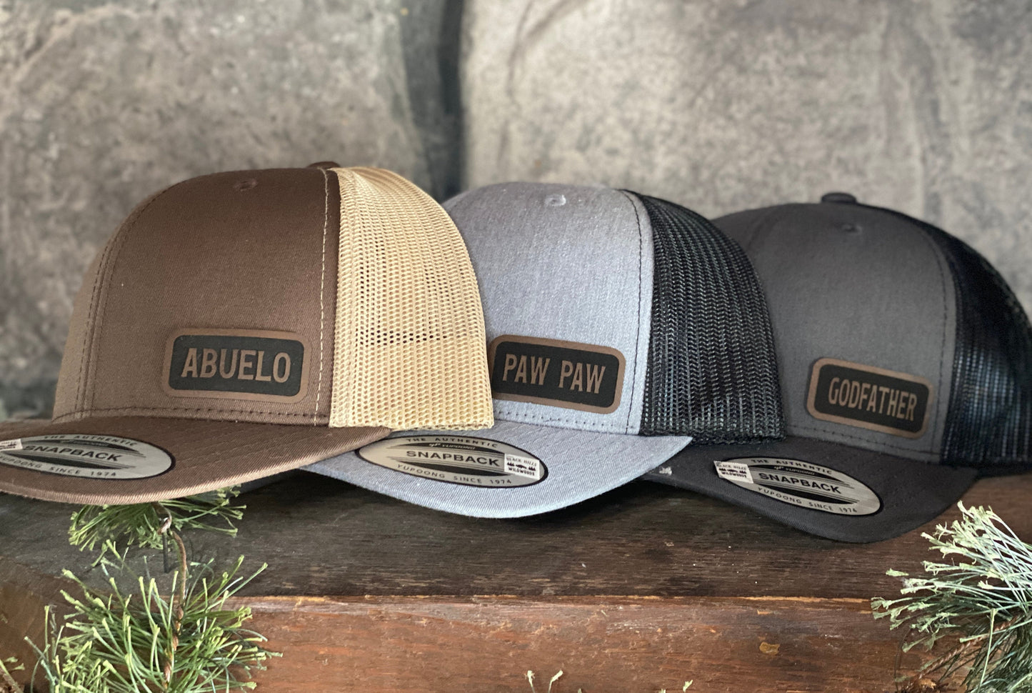 Abuelo Hat, Grandpa Hat, Grandfather Hat, Grandad Hat, Custom Personalized Hat, Snapback Trucker Hat, Patch Hat For Men, Baseball Cap