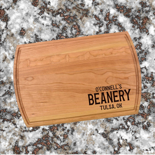 Personalized Beanery Cutting Board | Coffee House Charcuterie Board | Custom Serving Tray | Personalized Coffee Drinker Gift