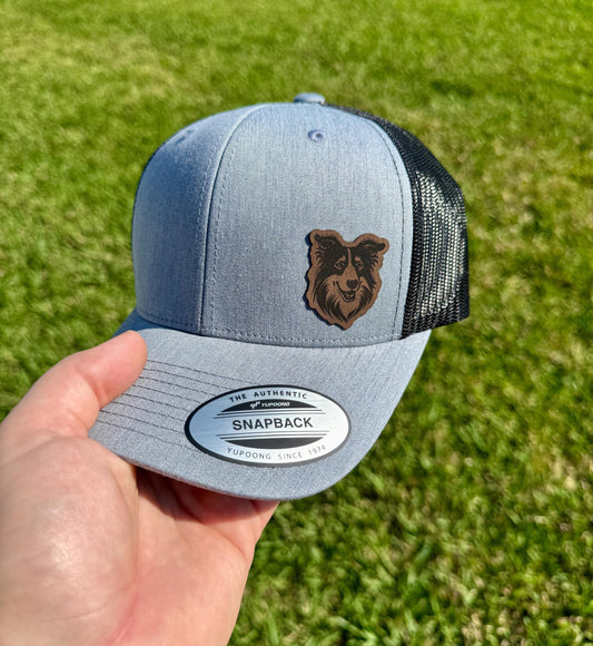 Border Collie Hat – Trucker or Snapback Cap with Dog Design – Gift for Border Collie Owners, Herding Dog Lovers, and Farm Life Fans