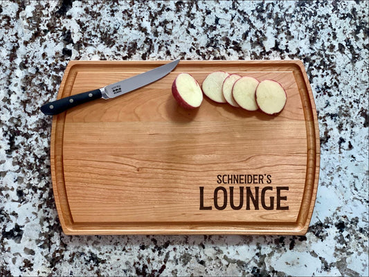 Personalized Lounge Cutting Board | Backyard Grill Party Charcuterie Board | Custom Serving Tray | Personalized Patio Deck Gift