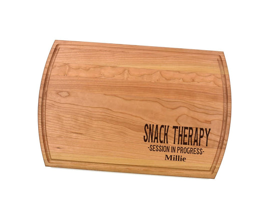Snack Therapy Session In Progress Cutting Board | Charcuterie Board | Custom Funny Pun Serving Tray | Personalized Gift