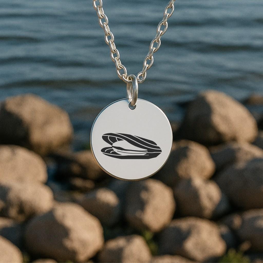 Clam Necklace – Gold or Silver Shell Charm – Personalized Coastal Gift – Funny or Beachy Jewelry – Keychain Option Available