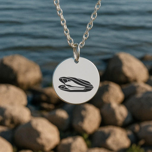 Clam Necklace – Gold or Silver Shell Charm – Personalized Coastal Gift – Funny or Beachy Jewelry – Keychain Option Available
