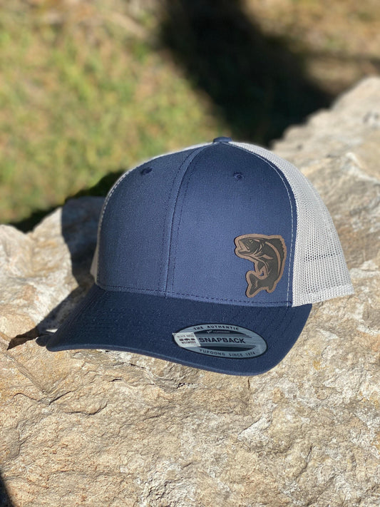 Walleye  Hat – Snapback Trucker Cap – Freshwater Fishing Hat – Engraved  – Fisherman Gift – Lake Life Hat
