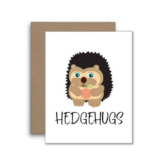 Hedgehugs Card - Hedgehog Funny Joke or Pun Card