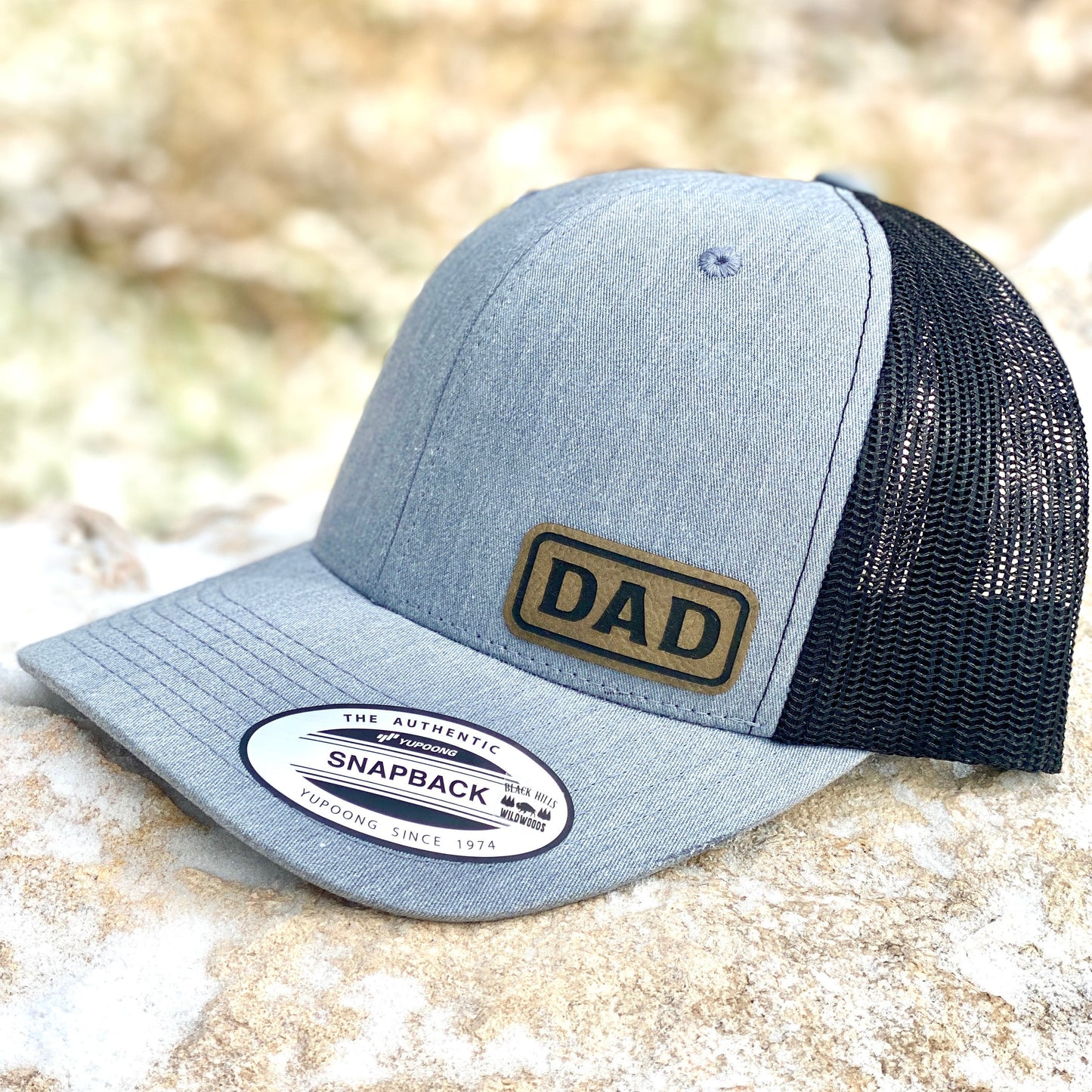 Dad Baseball Cap, Dad Trucker Hat, Gift For Dad, Father's Day, Custom Personalized Hat, Snapback Trucker Hat, Leather Patch Hat For Men