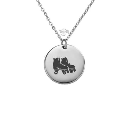 Roller Skates Necklace or Keychain – Personalized Retro Skating Gift in Gold or Silver, Fun Charm for Her or Him, Skater Jewelry