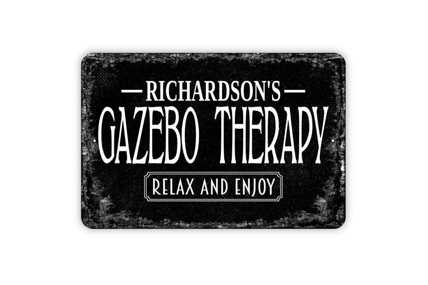 Gazebo Therapy Sign - Personalized Metal Wall Art - Custom Name Sign