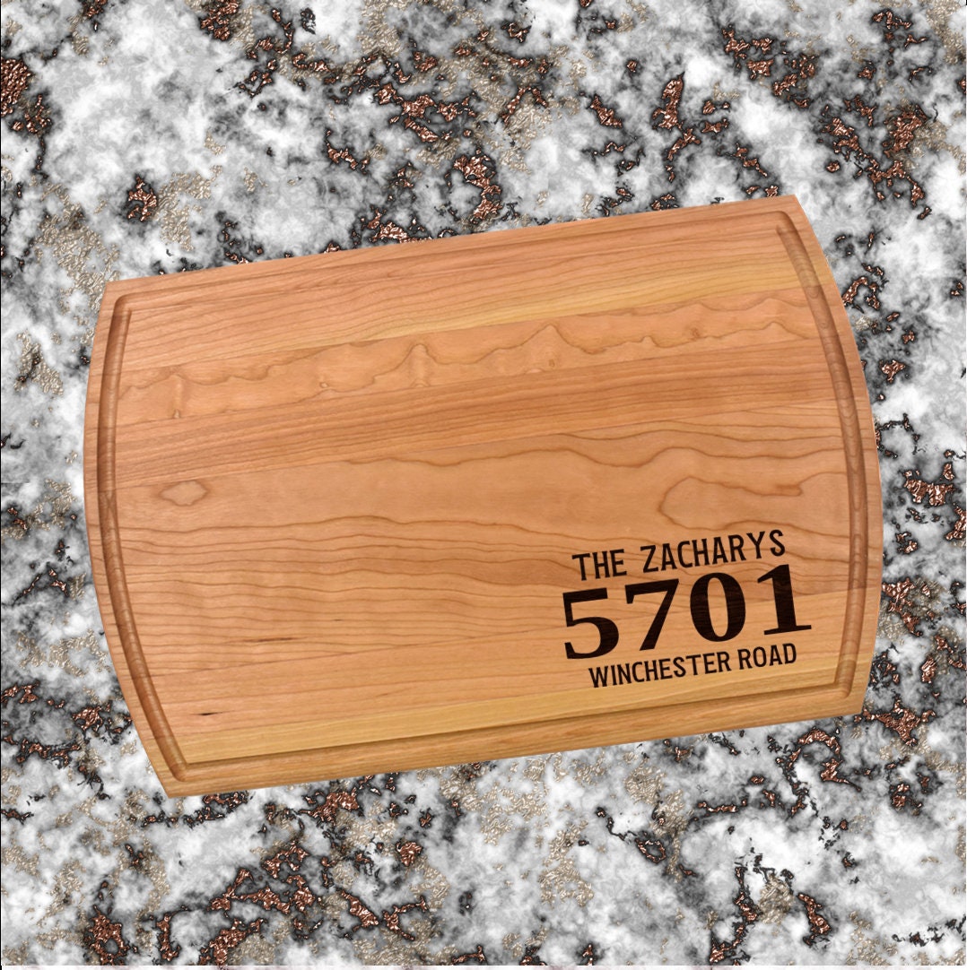 Personalized Street Home Address  Cutting Board | New House Charcuterie Board | Custom Address Serving Tray | Personalized House Gift