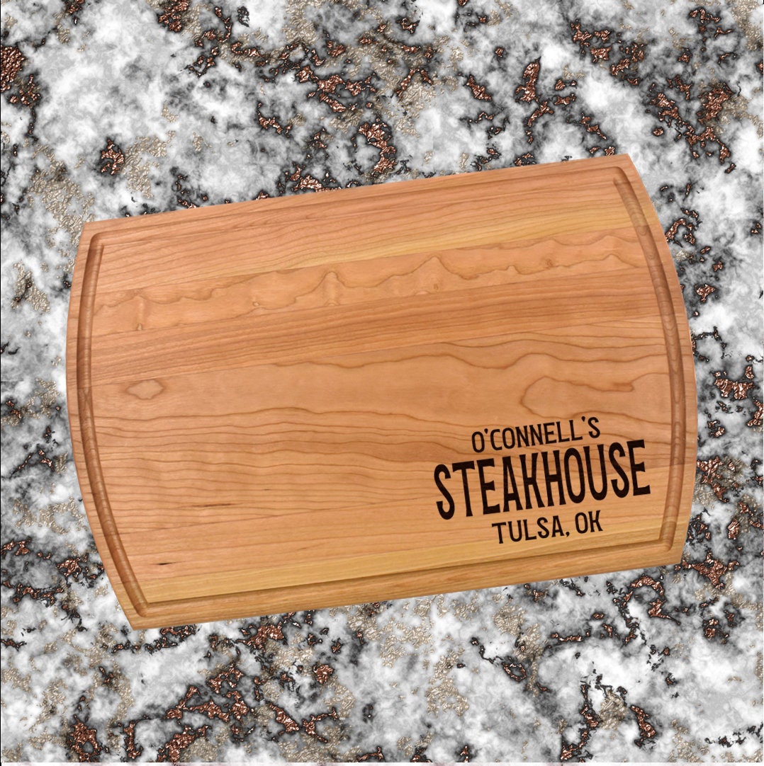 Personalized Steakhouse Cutting Board | Meat And Cheese Charcuterie Board | Custom Serving Tray | Personalized Chef Gift