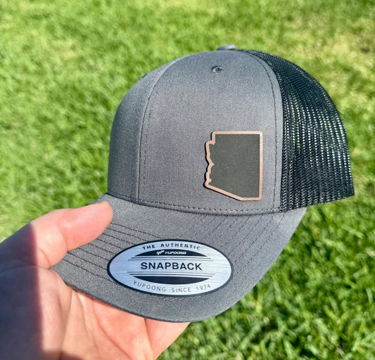 Arizona Hat – Southwest State Style Snapback or Trucker Cap – Desert Vibes Hat for Arizona Lovers, Locals, or Travelers
