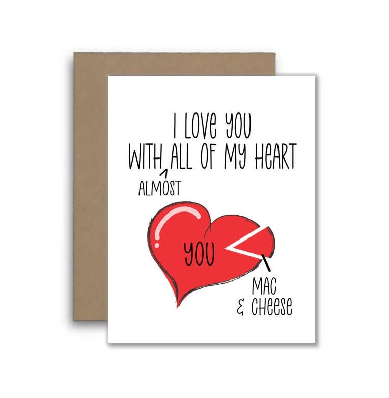 I Love You More Than Mac and Cheese Anniversary Card