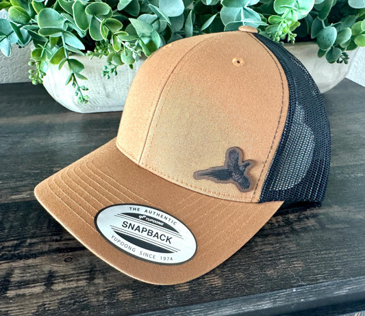 Pheasant  Trucker Hat – Engraved Game Bird Snapback Cap, Hunting Hat, Rustic Outdoorsman Gift, Upland Bird Hat