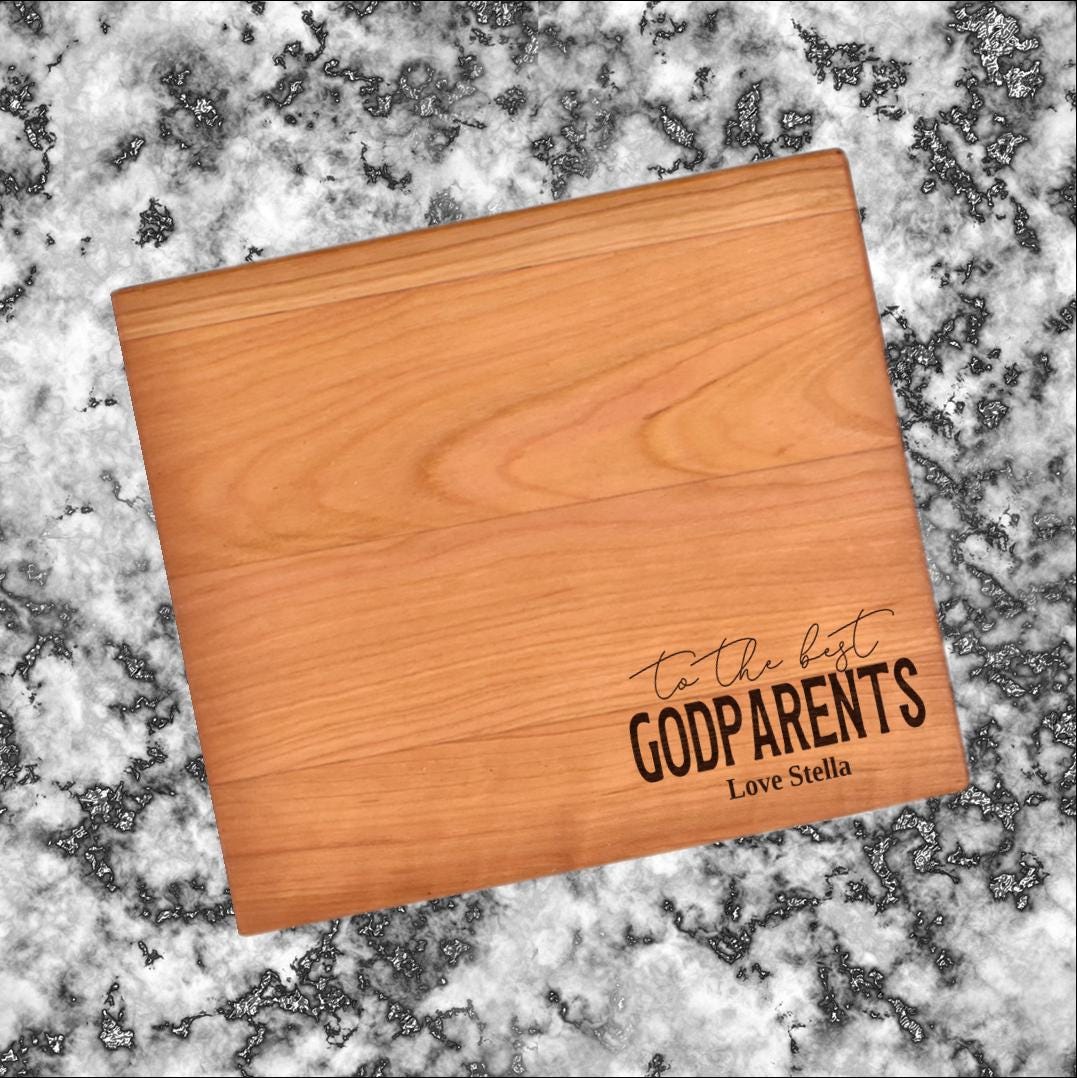 To The Best Godparents Cutting Board | Godmother Godfather Charcuterie Board | Custom Serving Tray | Personalized Gift for Mom Mum