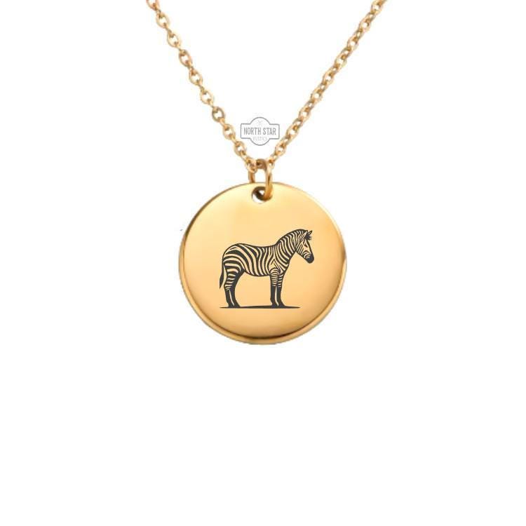 Zebra Necklace or Keychain – Personalized Safari Animal Charm in Gold or Silver, Striped Wildlife Gift for Her or Him, Custom Jewelry
