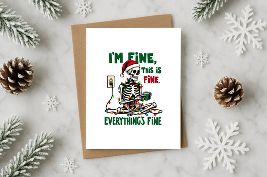 I’m Fine This Is Fine Everything Is Fine Funny Christmas Car