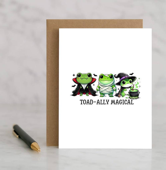 Toadally Magical Card – Cute Frog Pun Card – Whimsical Encou