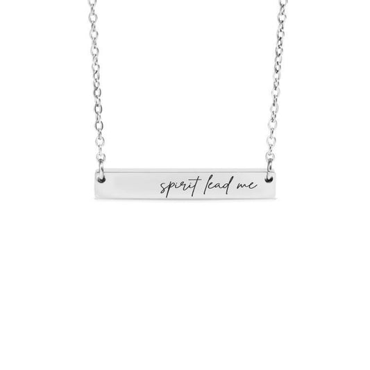 Spirit Lead Me Bar Necklace or Keychain – Christian Engraved Jewelry – Worship Song Inspired Faith Gift – Trust and Guidance