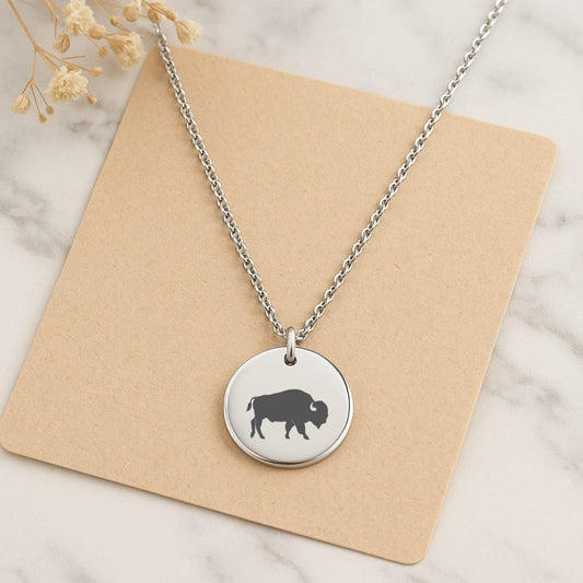 Bison Necklace – Gold or Silver Buffalo Charm – Personalized Gift for Nature Lovers – Minimalist Jewelry – Keychain Option Available