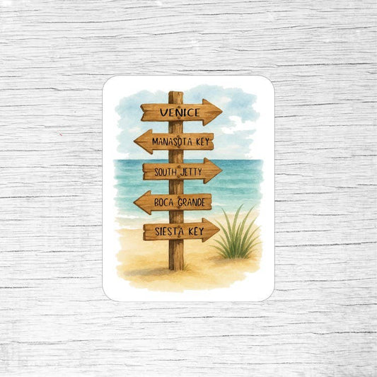 Arrows Along Water Custom Nature-Inspired Sticker