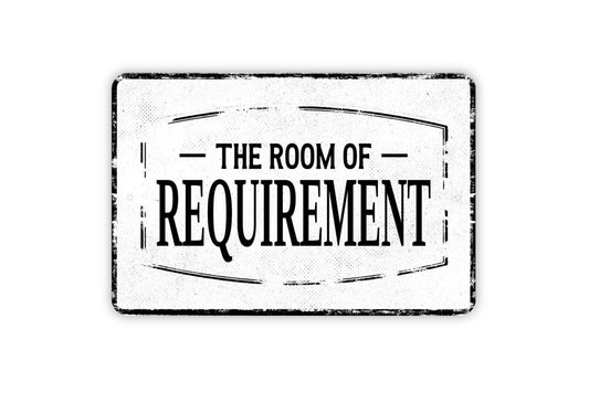 The Room Of Requirement Sign - Funny Restroom Bathroom Custom Personalized Metal Wall Art - Vinyl Sticker Decal Novelty Gift