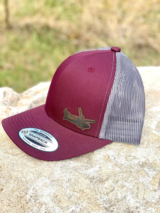 Helicopter Hat Snapback Trucker – Engraved Patch Cap for Pilots, Aviation Lovers, Military Vets, Rotorcraft Fans