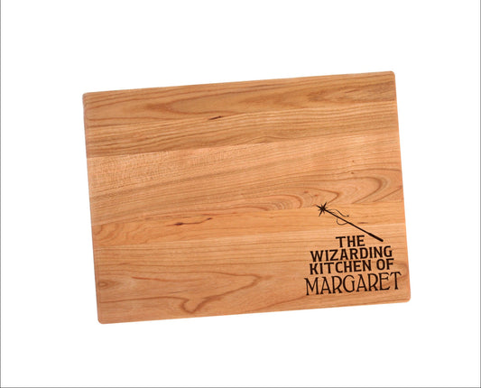 The Wizarding Kitchen Of Personalized Cutting Board | Your Name Here Charcuterie Board | Custom Serving Tray | Personalized Wizard Gift