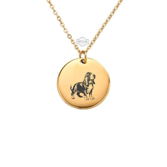 Basset Hound Necklace or Keychain – Dog Lover Gift for Her or Him, Personalized Pet Memorial Jewelry in Gold or Silver