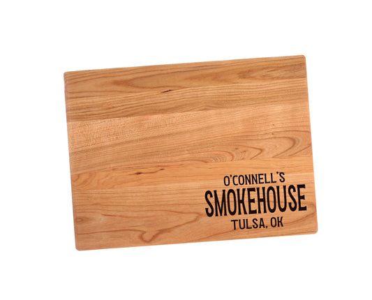 Personalized Smokehouse Cutting Board | Meat And Cheese Charcuterie Board | Custom Serving Tray | Personalized Grilling Gift