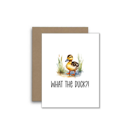 What the Duck?! – Funny Duck Pun Greeting Card