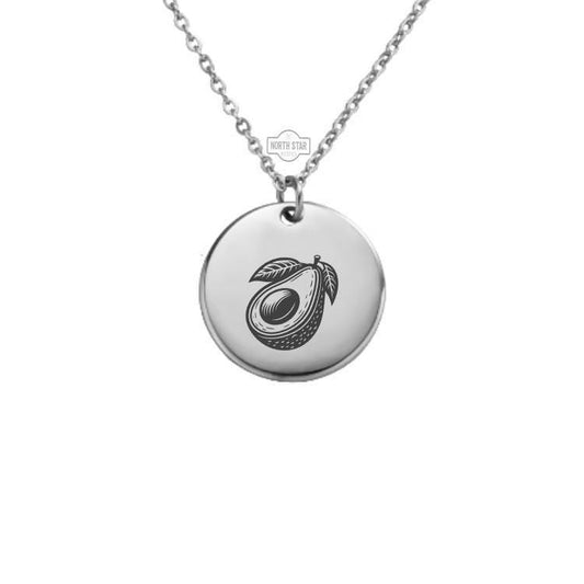 Avocado Necklace – Gold or Silver Dainty Charm – Funny Gift for Foodie, Best Friend or Couple – Personalized – Keychain Available