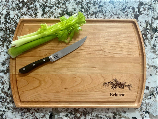 Pine Cone Cutting Board | Evergreen Tree Charcuterie Board | Grill Custom Serving Tray | Personalized House Closing Gift | Cabin Gift