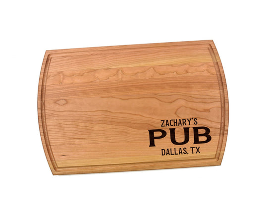Personalized Pub Cutting Board | Bar Tavern Club Charcuterie Board | Custom Serving Tray | Personalized Pub Gift | Drink Tray