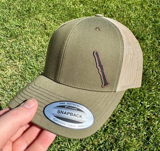 Clarinet Hat – Trucker or Snapback Cap with Clarinet Design – Gift for Musicians, Band Members, and Music Teachers - Marching Band