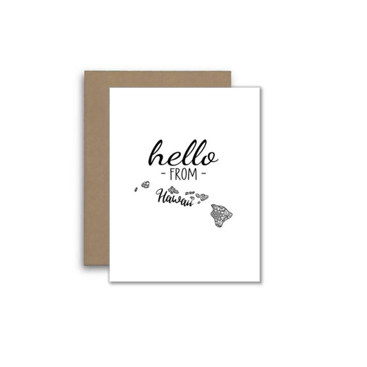 Hello from Hawaii – Boho Mandala State Outline Card