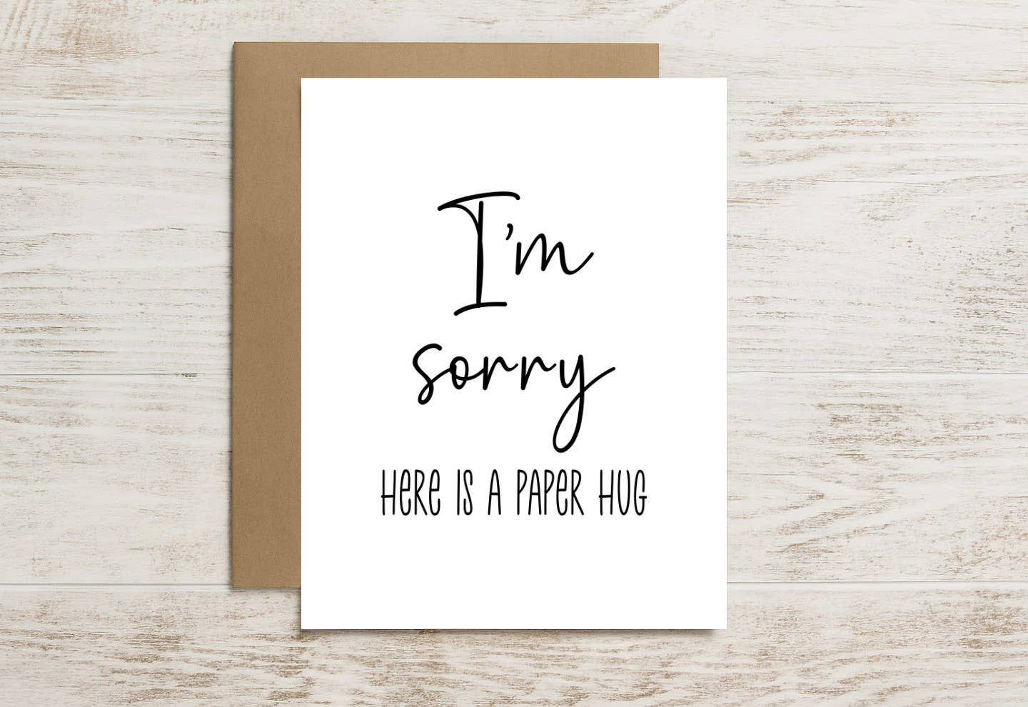 Sympathy Card – I’m Sorry, Here’s a Paper Hug for You