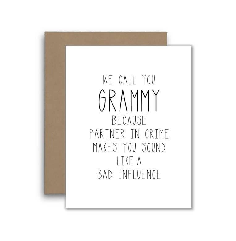 Grammy Partner in Crime Influence Greeting Card