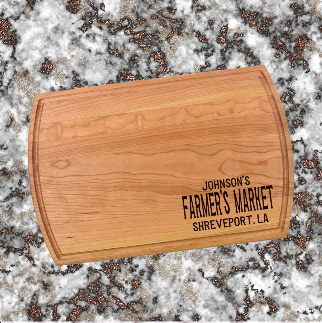 Personalized Farmers Market Cutting Board | Vegetables Meat Cheese Charcuterie Board | Custom Serving Tray | Personalized Gardener Gift
