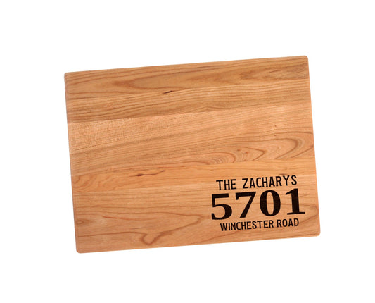 Personalized Street Home Address  Cutting Board | New House Charcuterie Board | Custom Address Serving Tray | Personalized House Gift