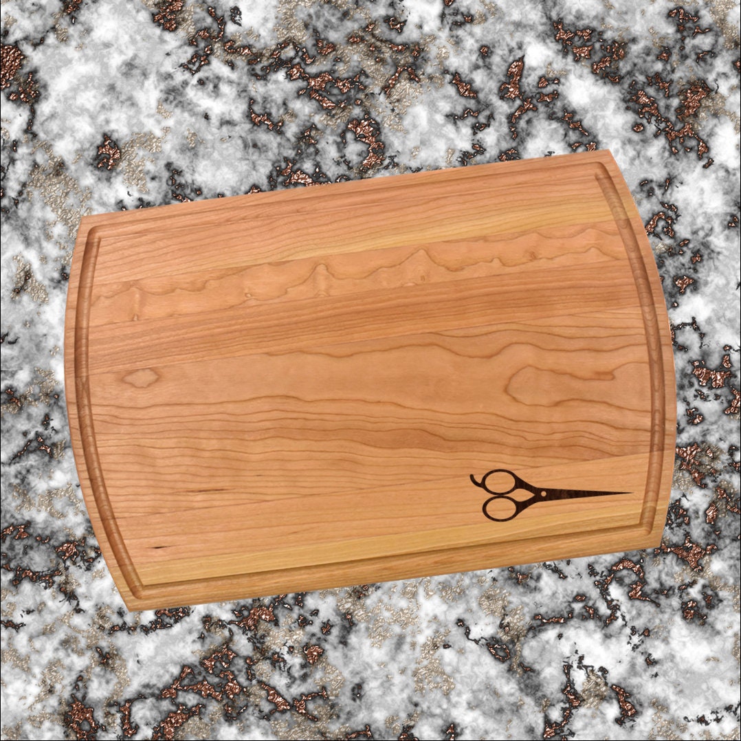 Scissors Barber Cutting Board |  Hairstylist Salon Charcuterie Board | Custom Serving Tray | Personalized Stylist Gift | Barbershop Tray
