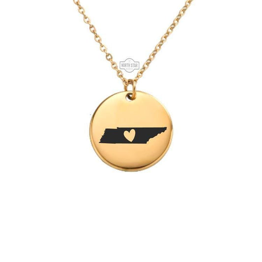 Tennessee Necklace – Gold or Silver State Outline Charm – Personalized Southern Gift – Custom TN Jewelry – Keychain Available