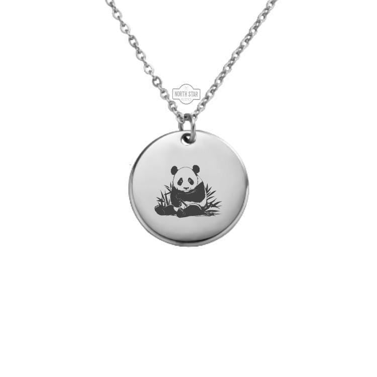 Panda Necklace or Keychain – Cute Bear Pendant Gift for Her or Him, Personalized Wildlife Jewelry in Gold or Silver