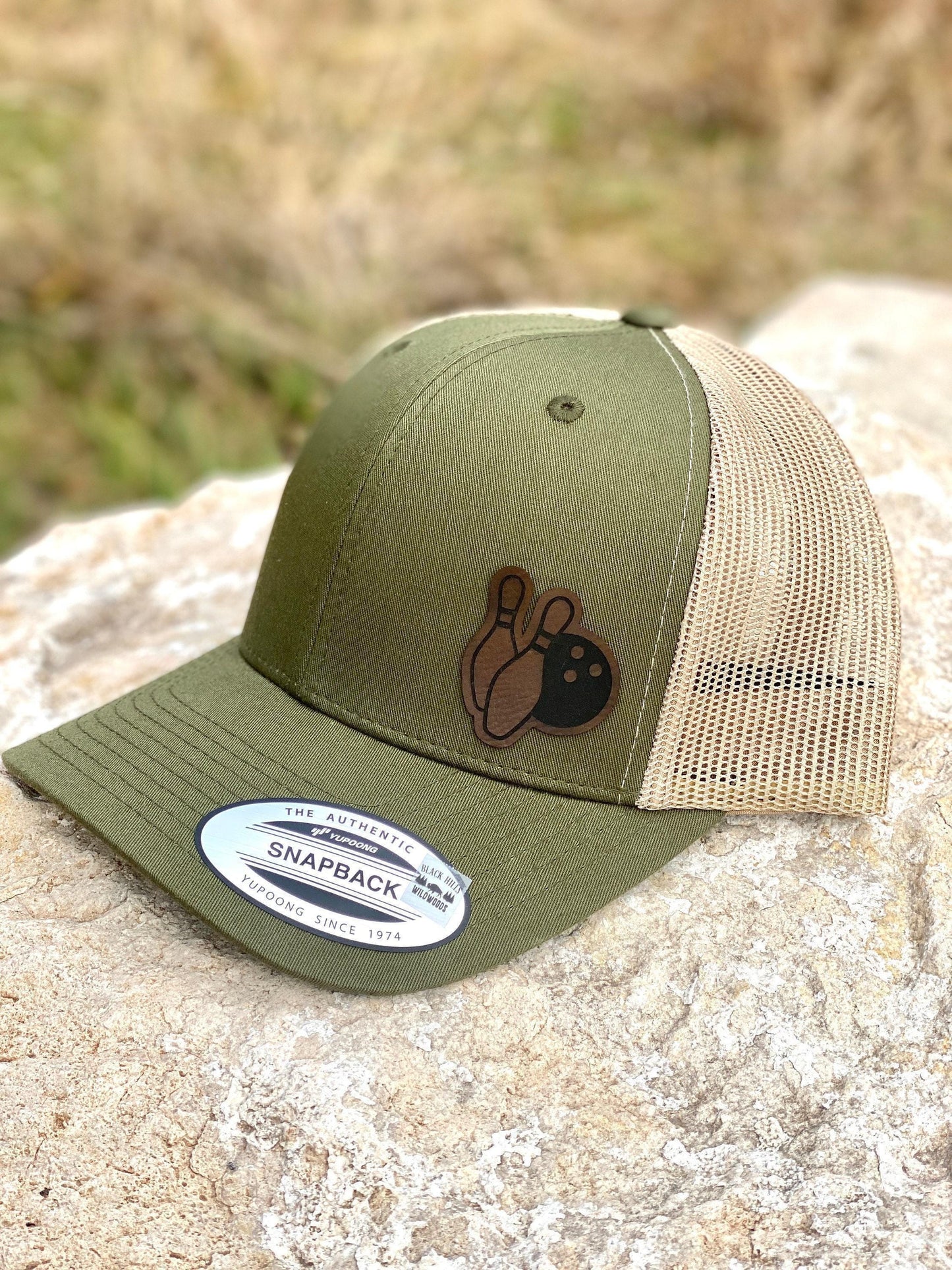 Bowling Hat – Trucker or Snapback Cap with Bowling Ball and Pin Design – Fun Gift for Bowlers, League Teams, and Retro Game Lovers