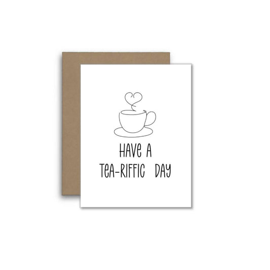 Have a Tea-Riffic Day – Cute Pun Greeting Card