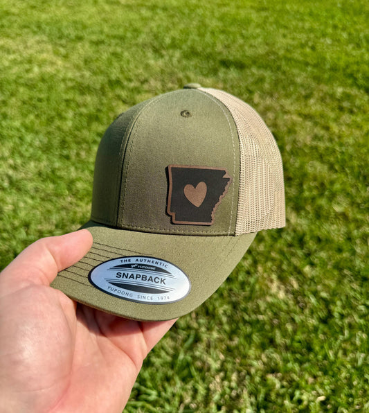 Arkansas Hat – Trucker or Snapback Cap with State Pride – Outdoor-Inspired Hat for Locals, or Arkansas Travelers