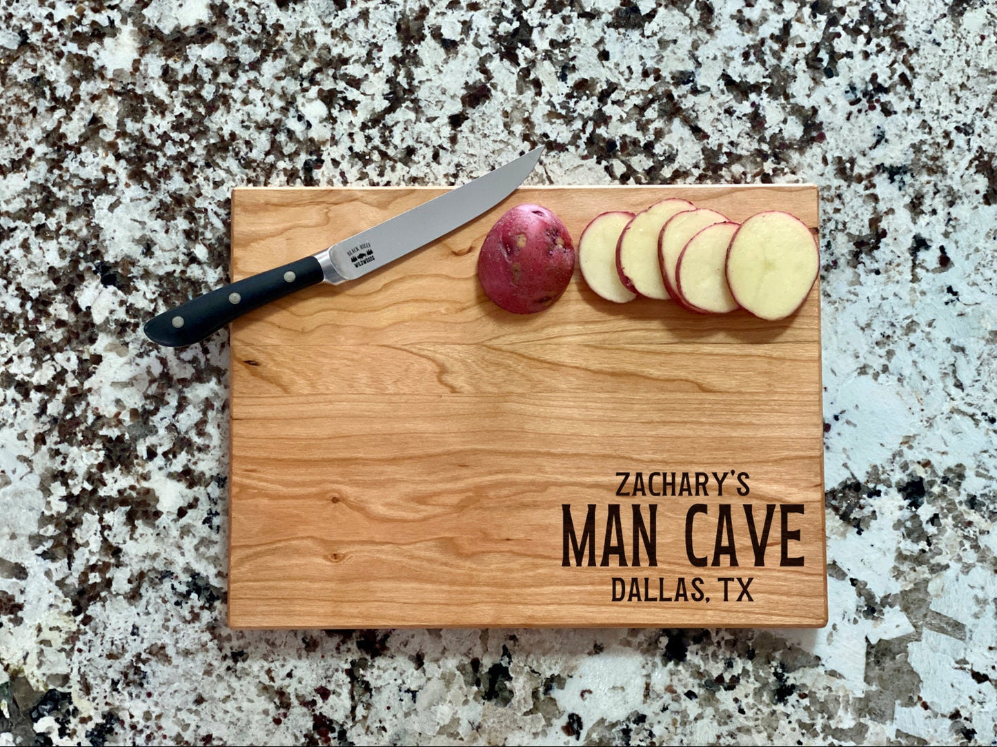 Personalized Man Cave Cutting Board | Man Cave Charcuterie Board | Custom Serving Tray | Personalized Housewarming Gift