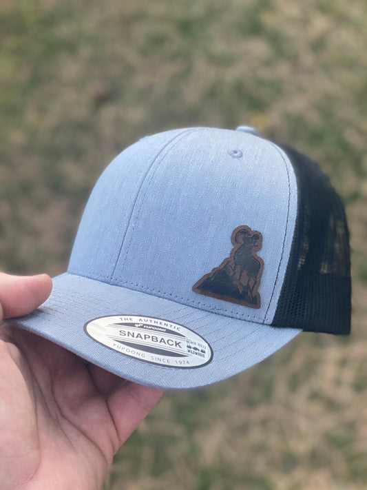 Bighorn Ram Sheep Mountain Hat – Trucker or Snapback Cap with Wildlife Design – Outdoorsman Gift for Hikers, Hunters, and Nature Lovers