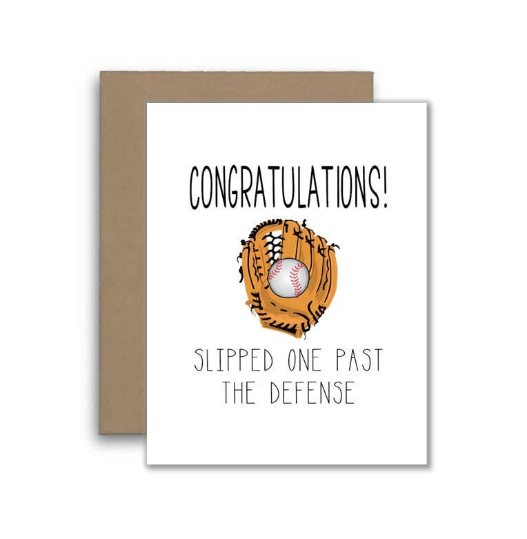 Funny Baseball Pregnancy Announcement Card