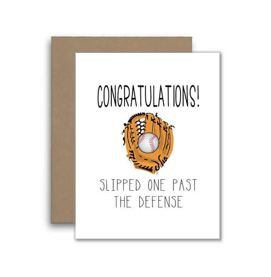 Funny Baseball Pregnancy Announcement Card